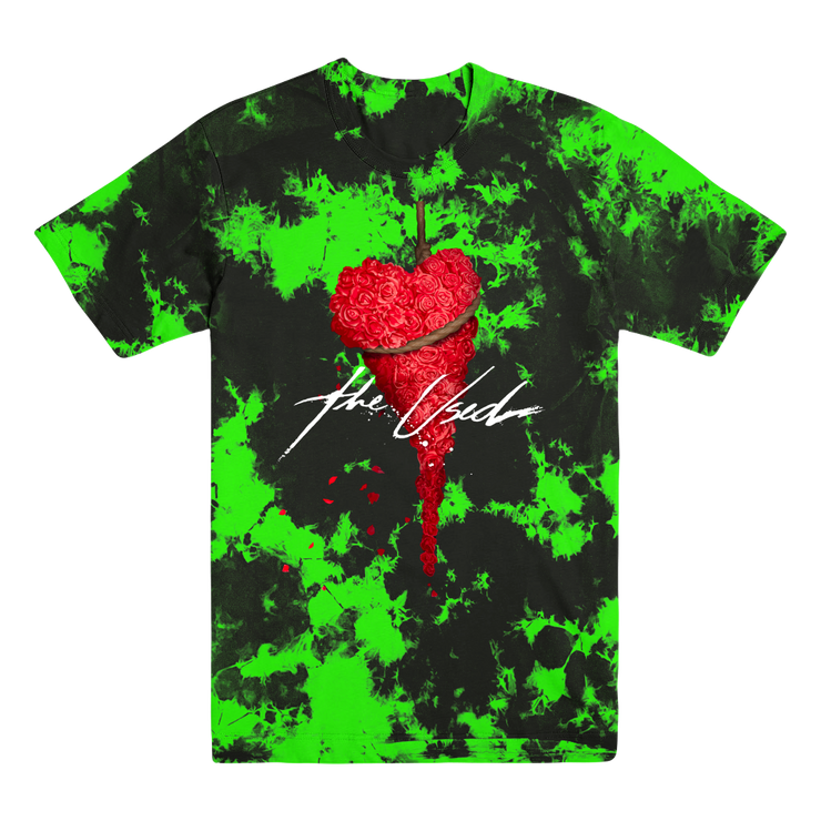 Rose Heart Dye T - Green/Black